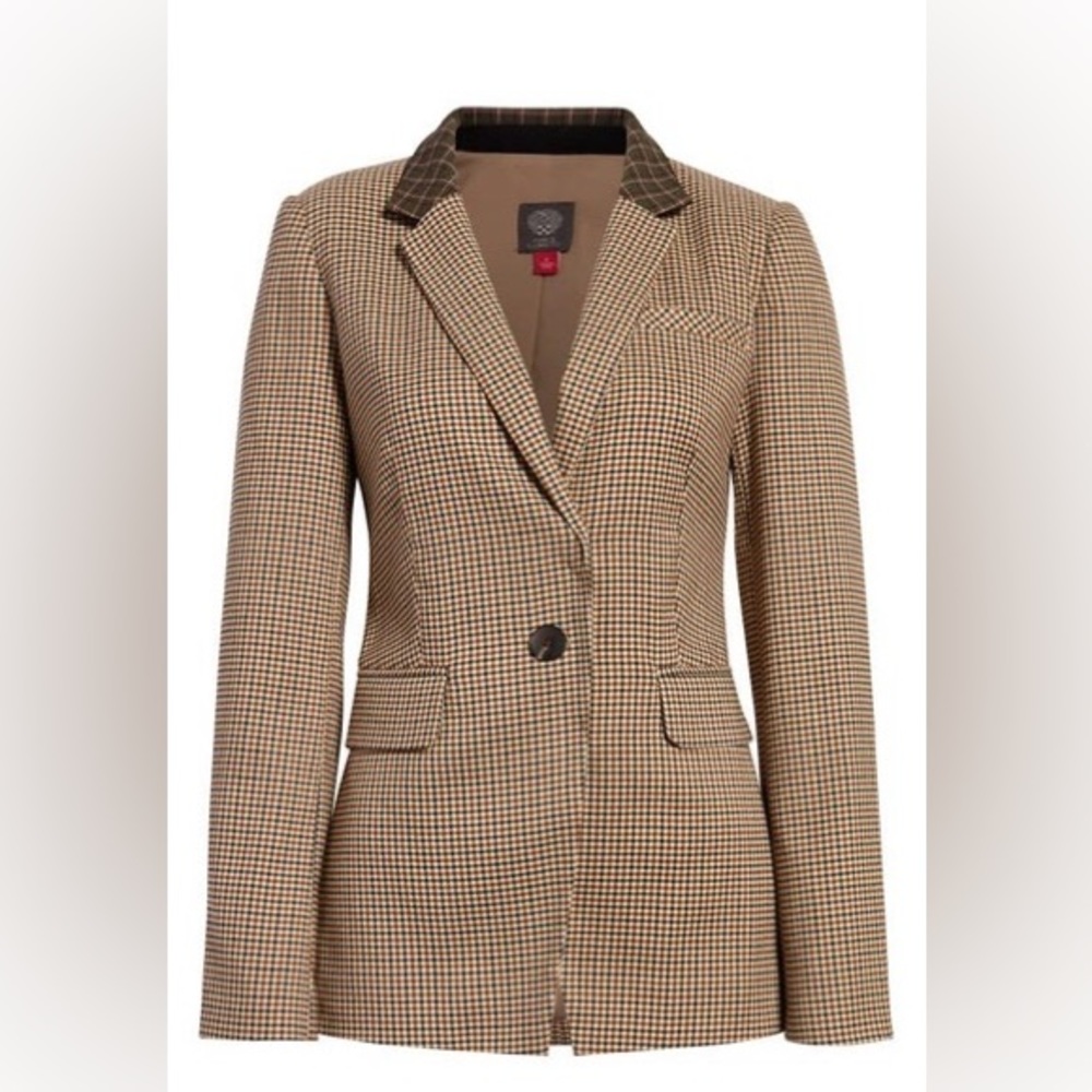 NWT Vince Camuto mixed plaid blazer size 6
